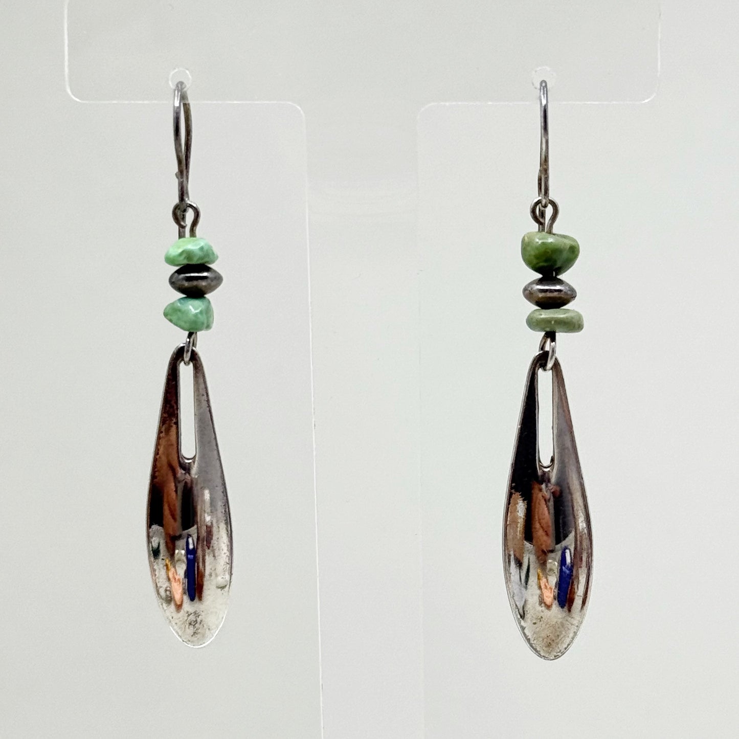 Robert Lee Morris RLM sterling silver turquoise drop earrings - GM344