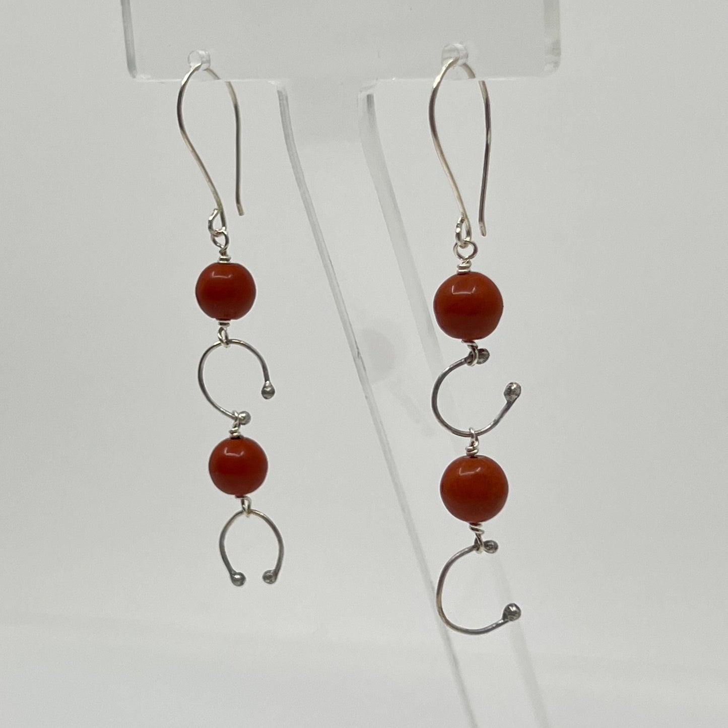 Hand Made sterling silver jasper earrings