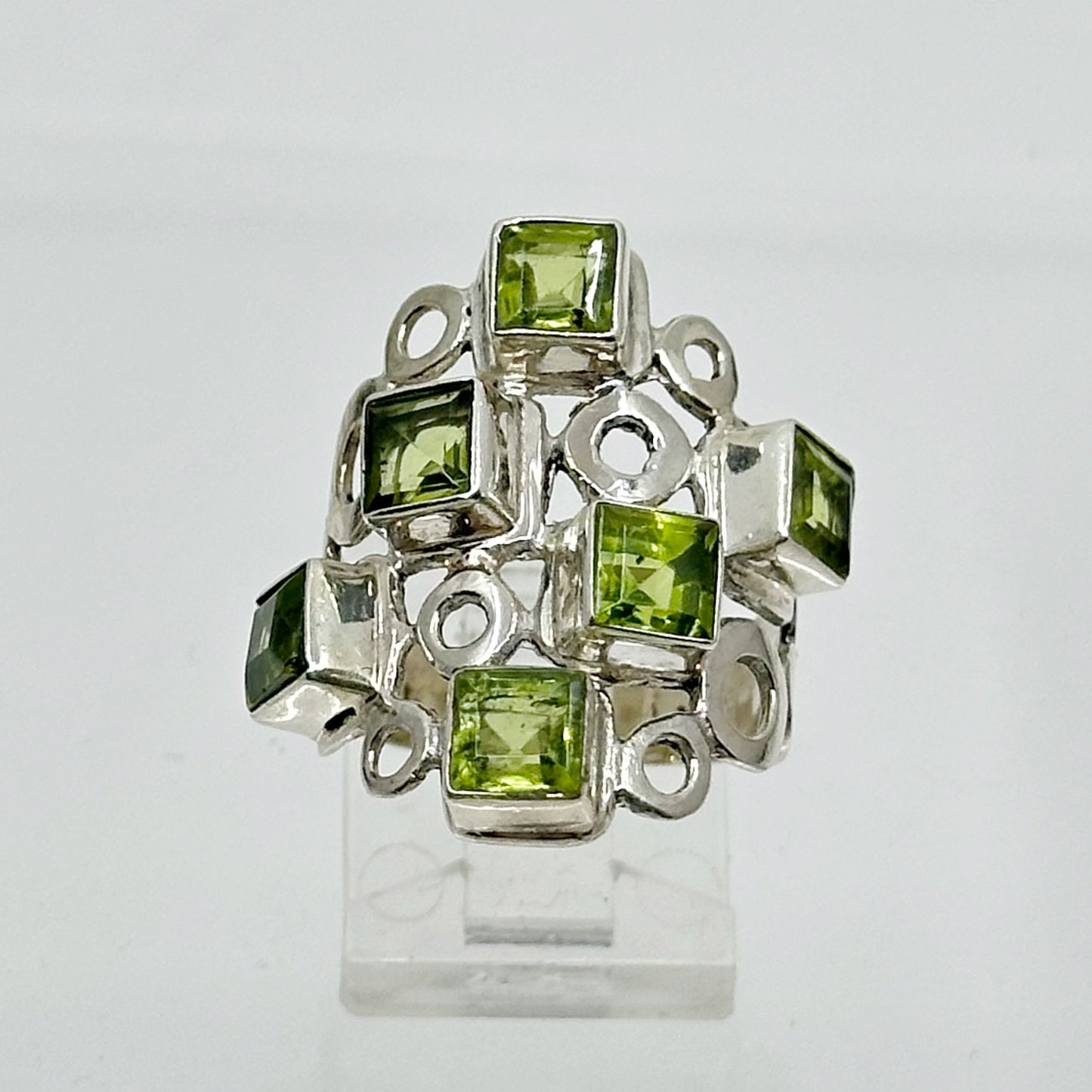 Sterling silver peridot ring