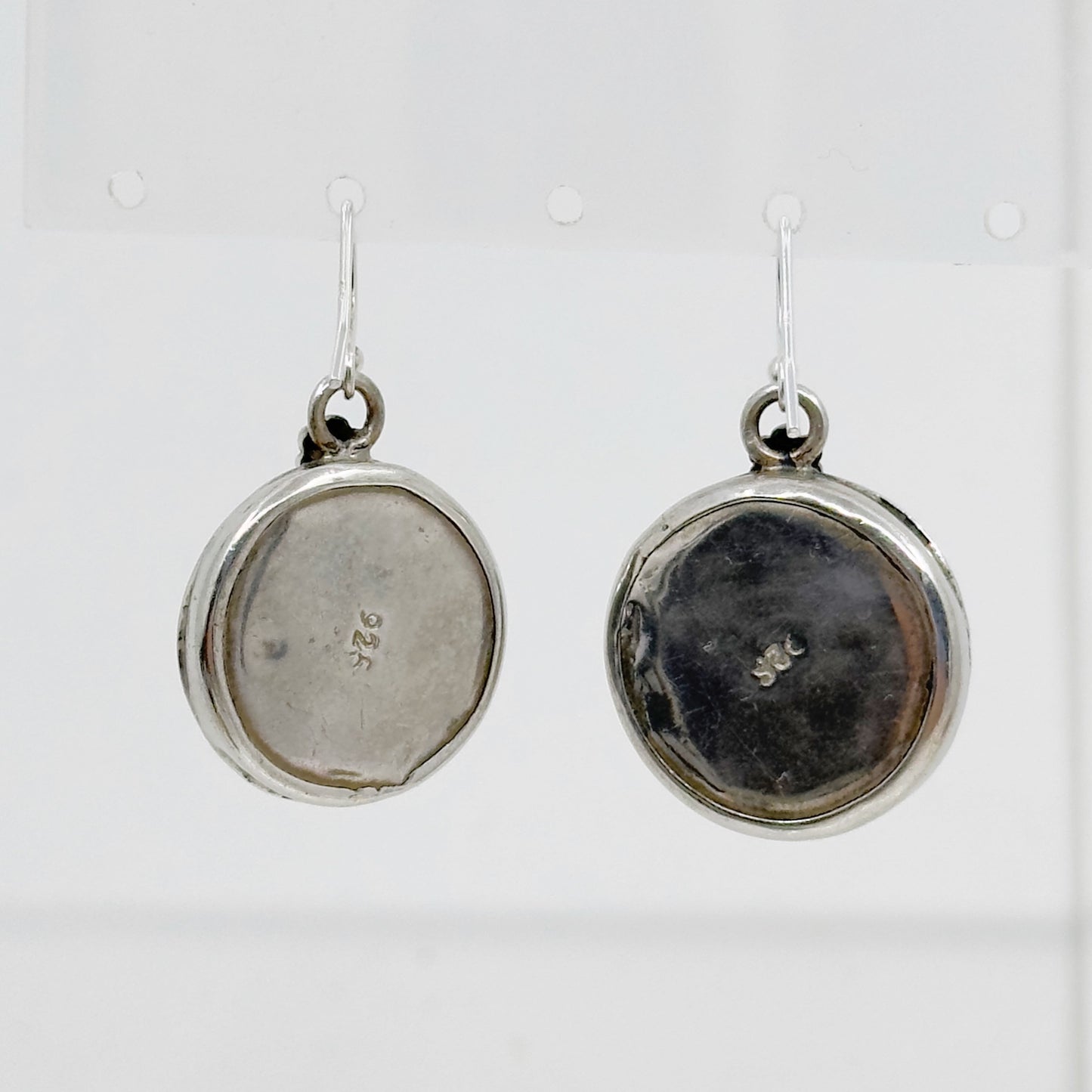 Indian Sterling silver Lakshmi Footprints, Charan Paduka earrings