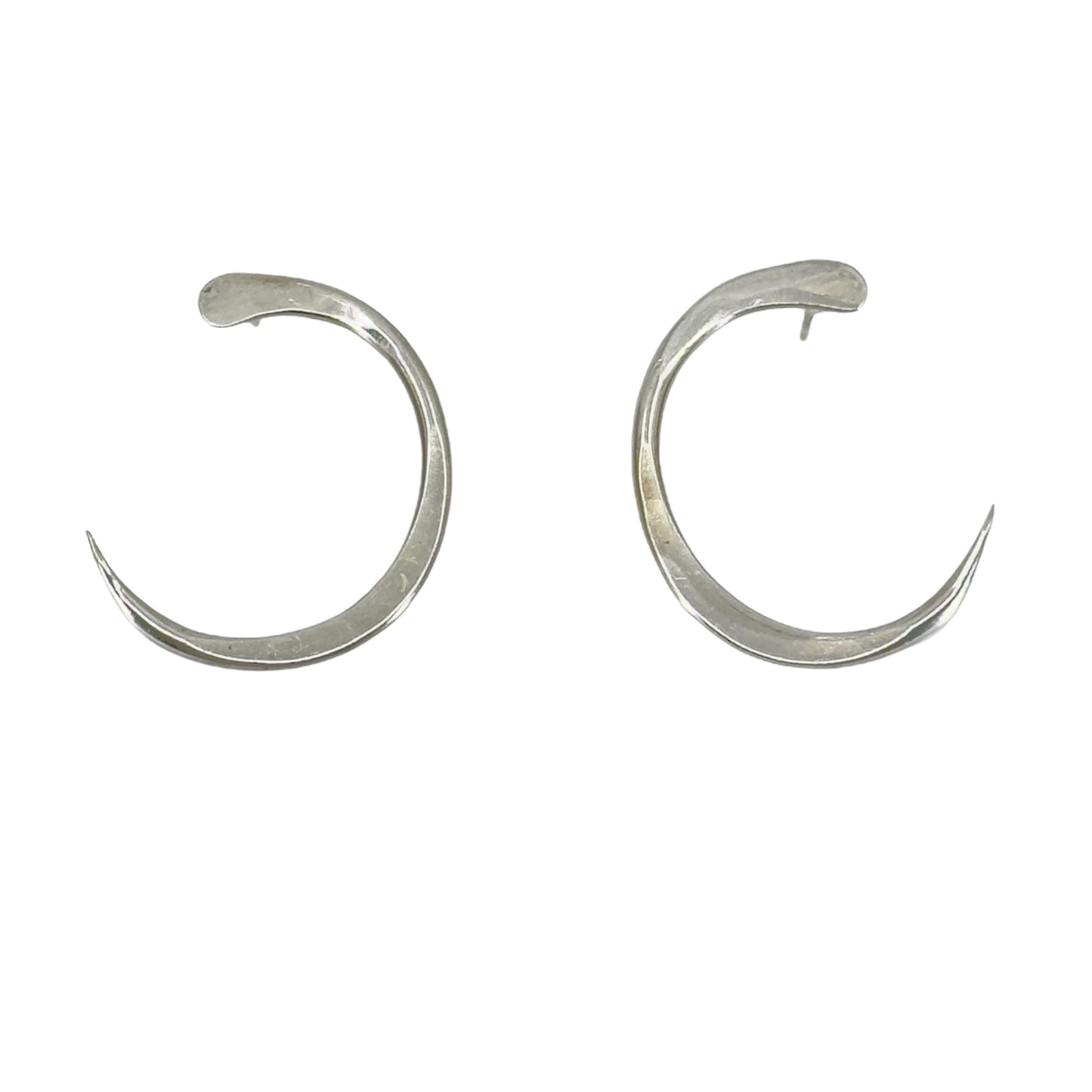 Hand Made Sterling silver hammered earrings