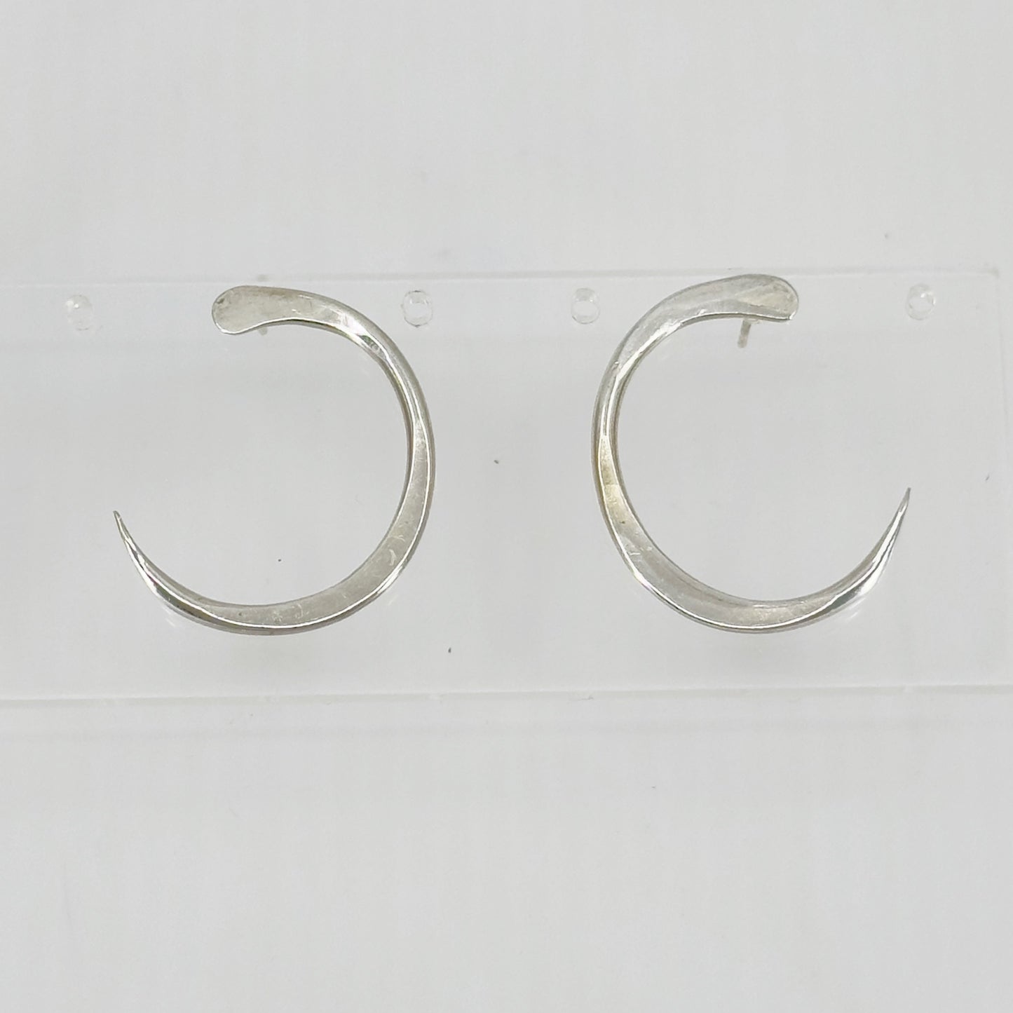 Hand Made Sterling silver hammered earrings