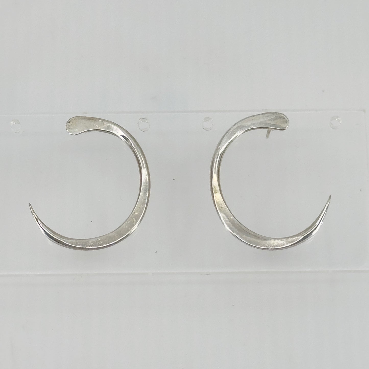 Hand Made Sterling silver hammered earrings