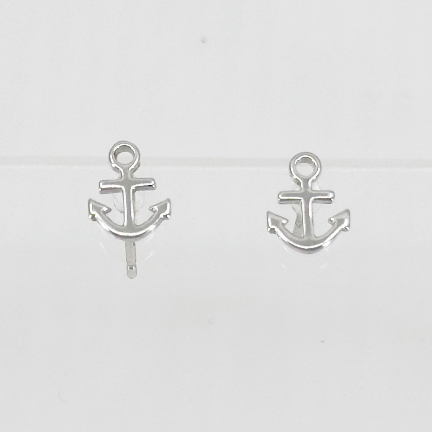 Sterling silver Nautical Anchor stud earrings