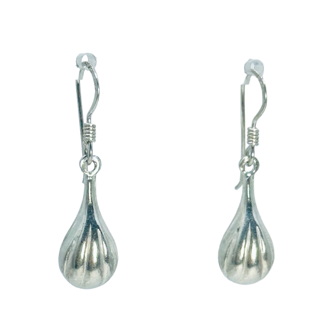 sterling silver drop bead earrings