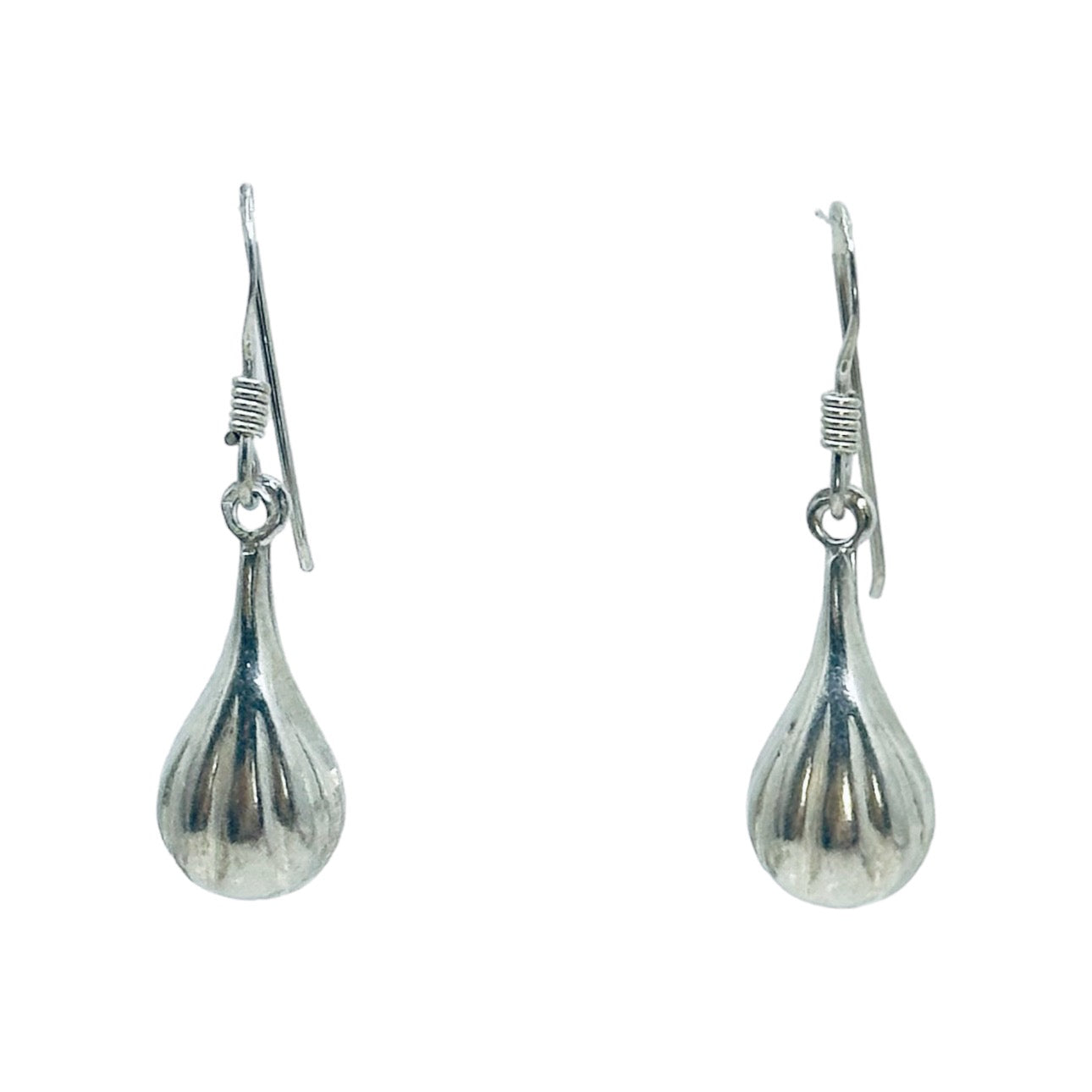 sterling silver drop bead earrings