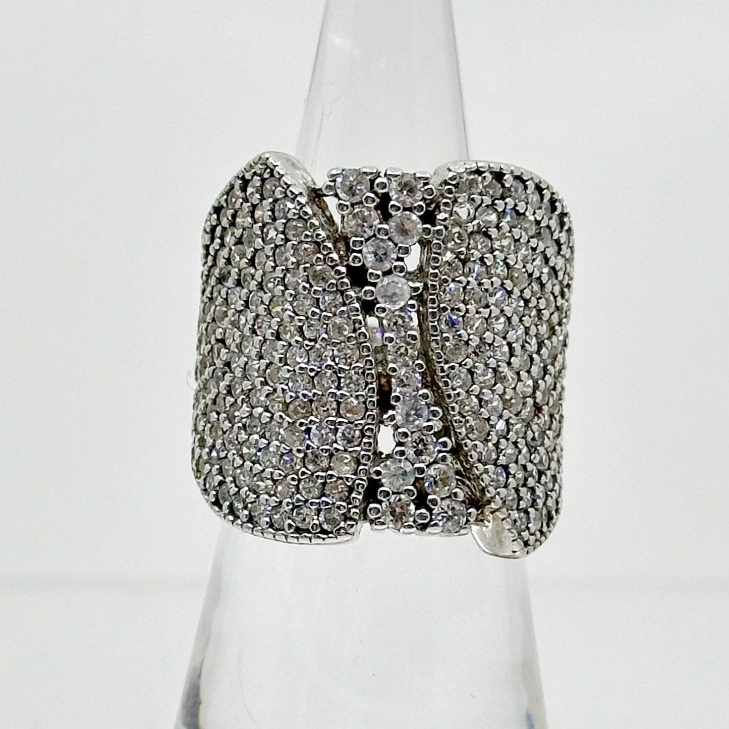 Sterling silver cubic zirconia ring