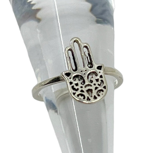 Sterling silver hamsa ring