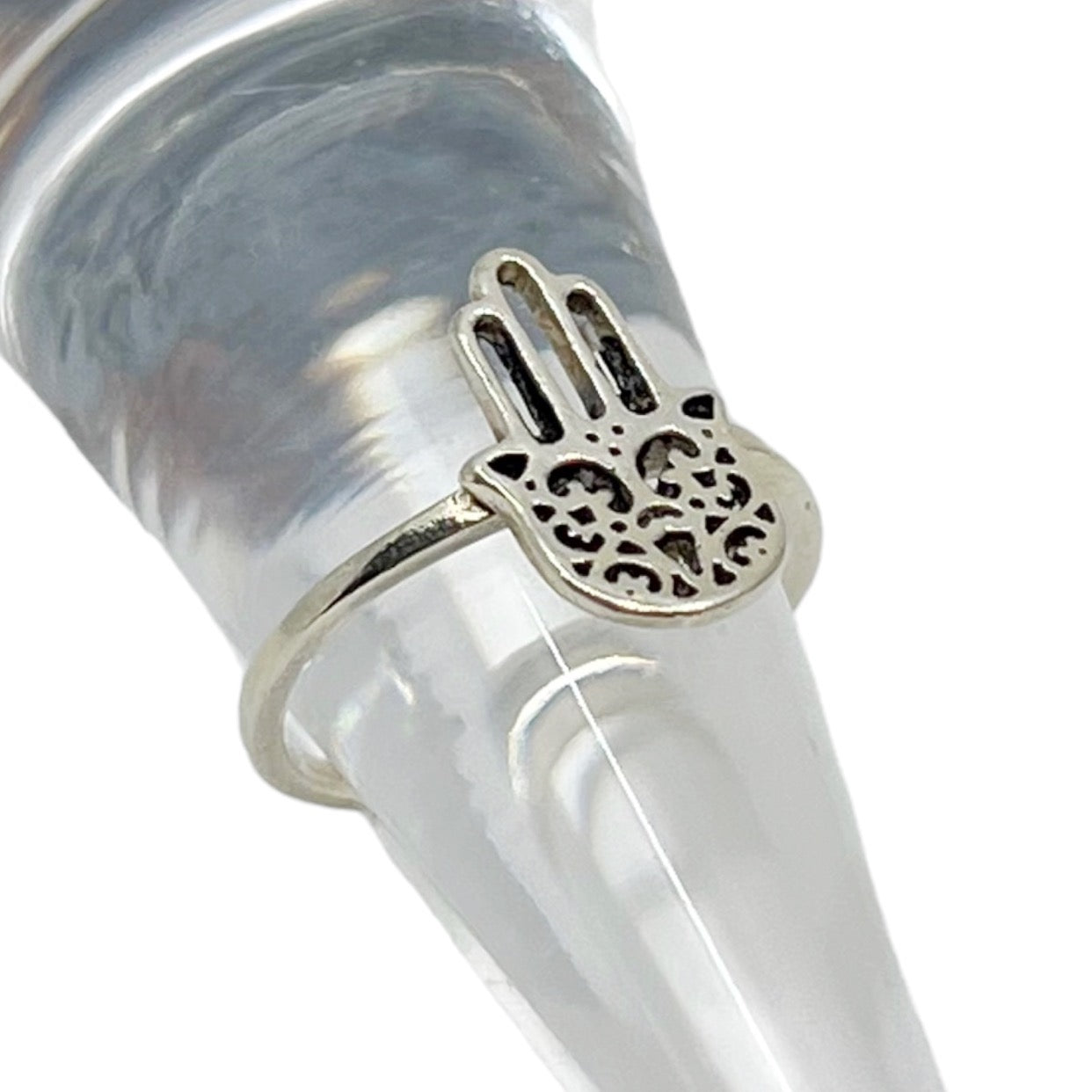 Sterling silver hamsa ring