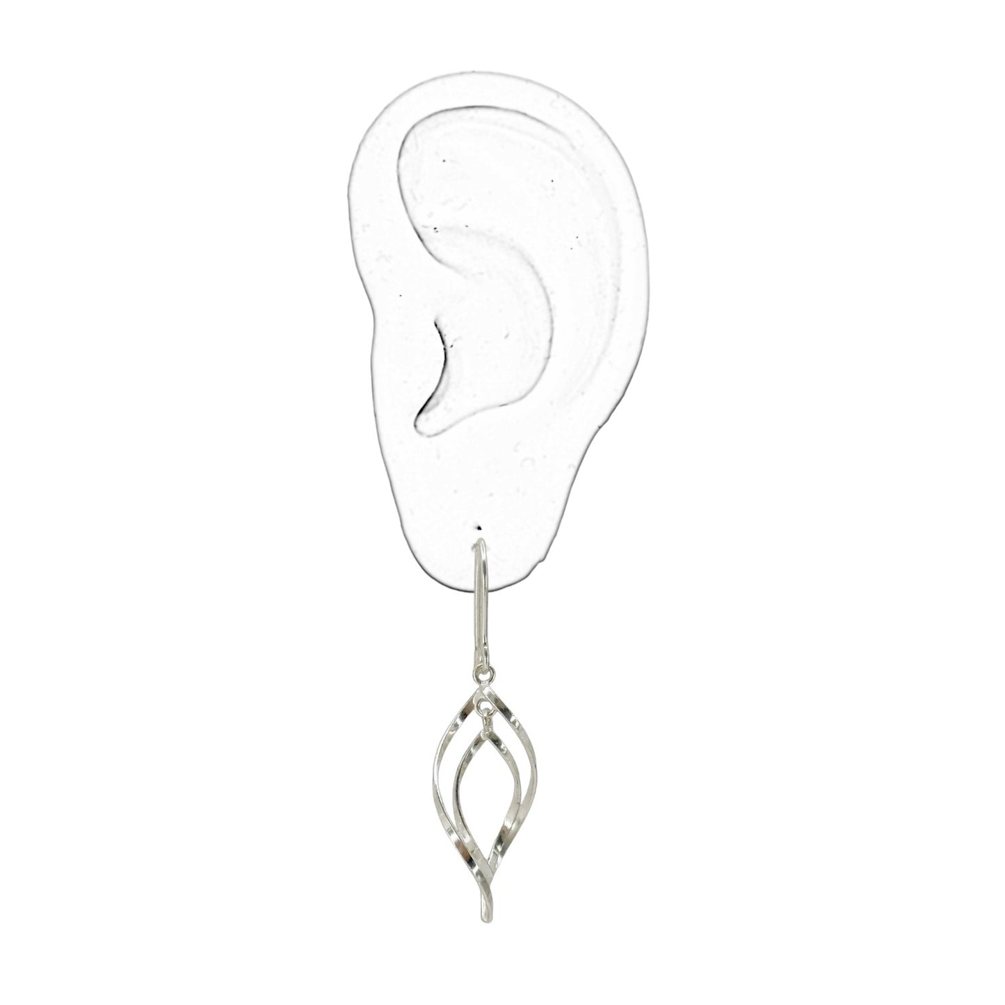 Sterling silver twisted drop earrings