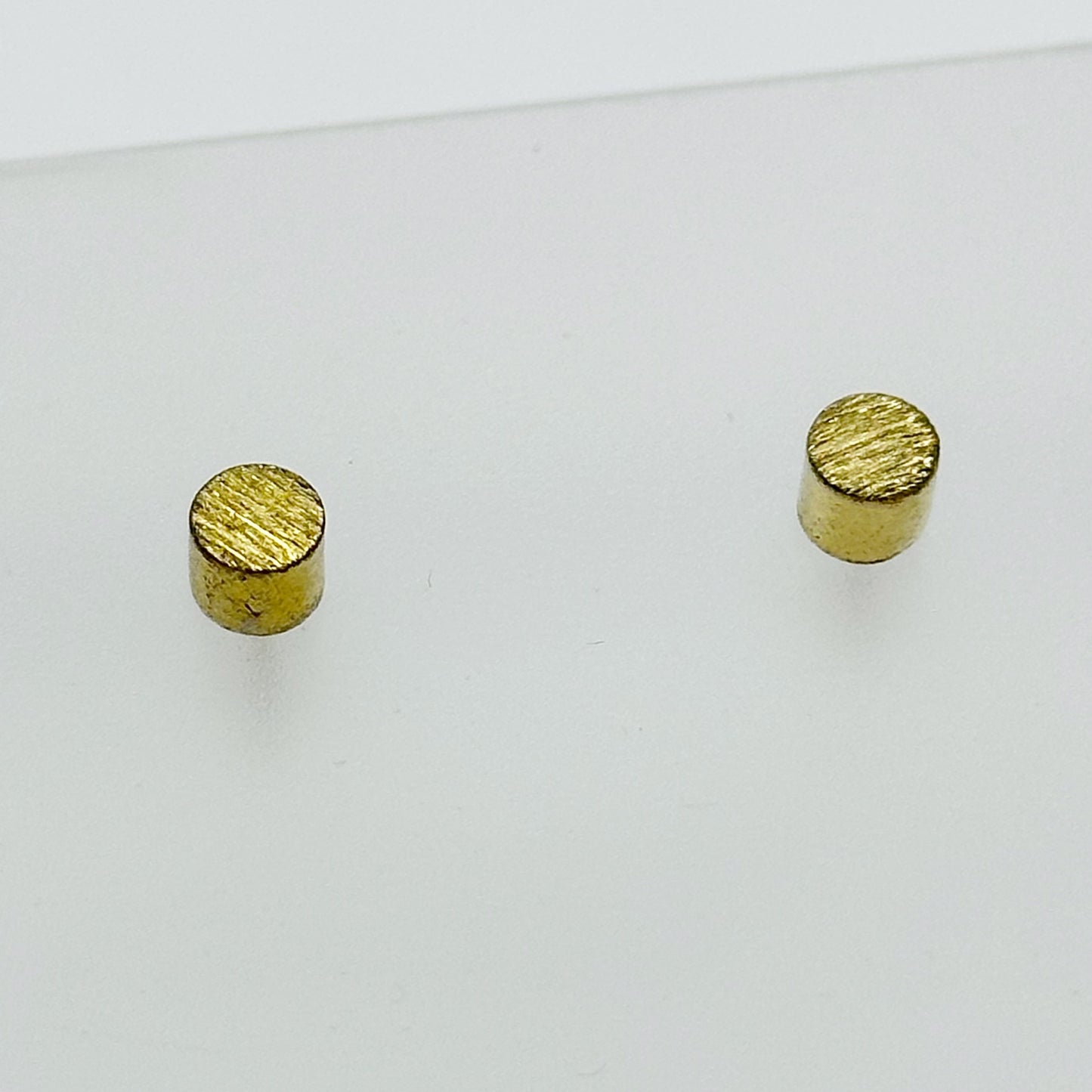 Gold vermeil sterling silver bead stud earrings