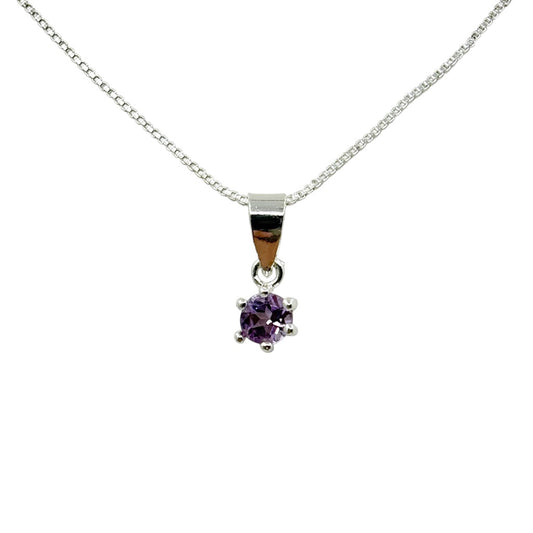 HAN Sterling silver amethyst pendant necklace - GM474