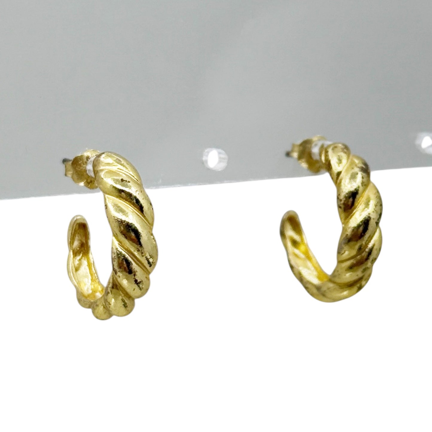 Fas Gold vermeil Sterling silver huggie earrings - GM482
