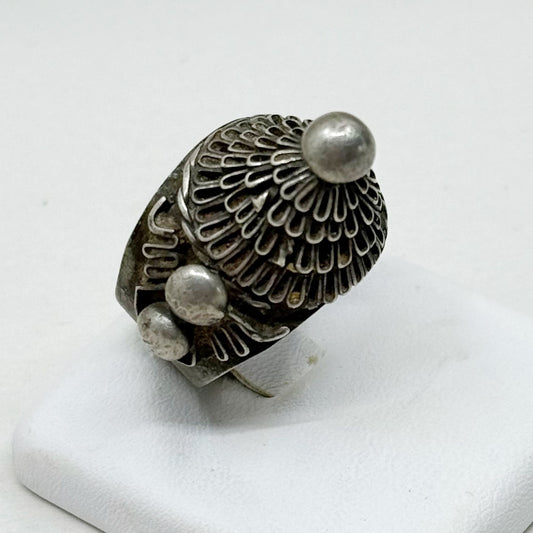 800 silver tribal ethic ring - GM49