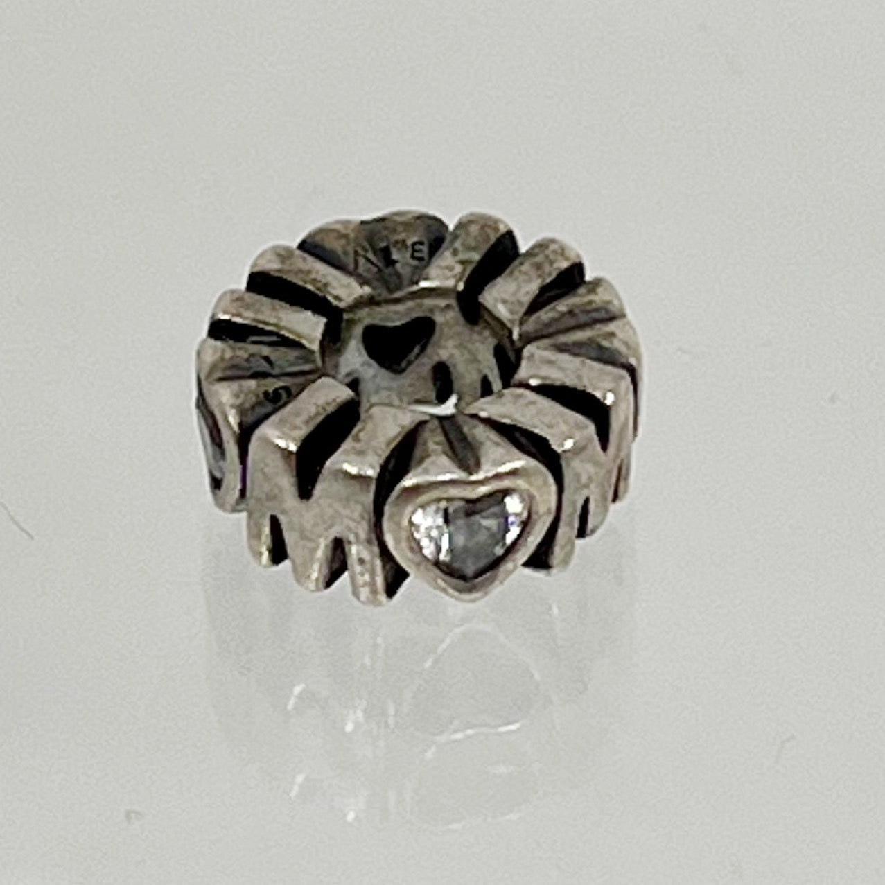 PANDORA MOM sterling silver cubic zirconia spacer bead charm