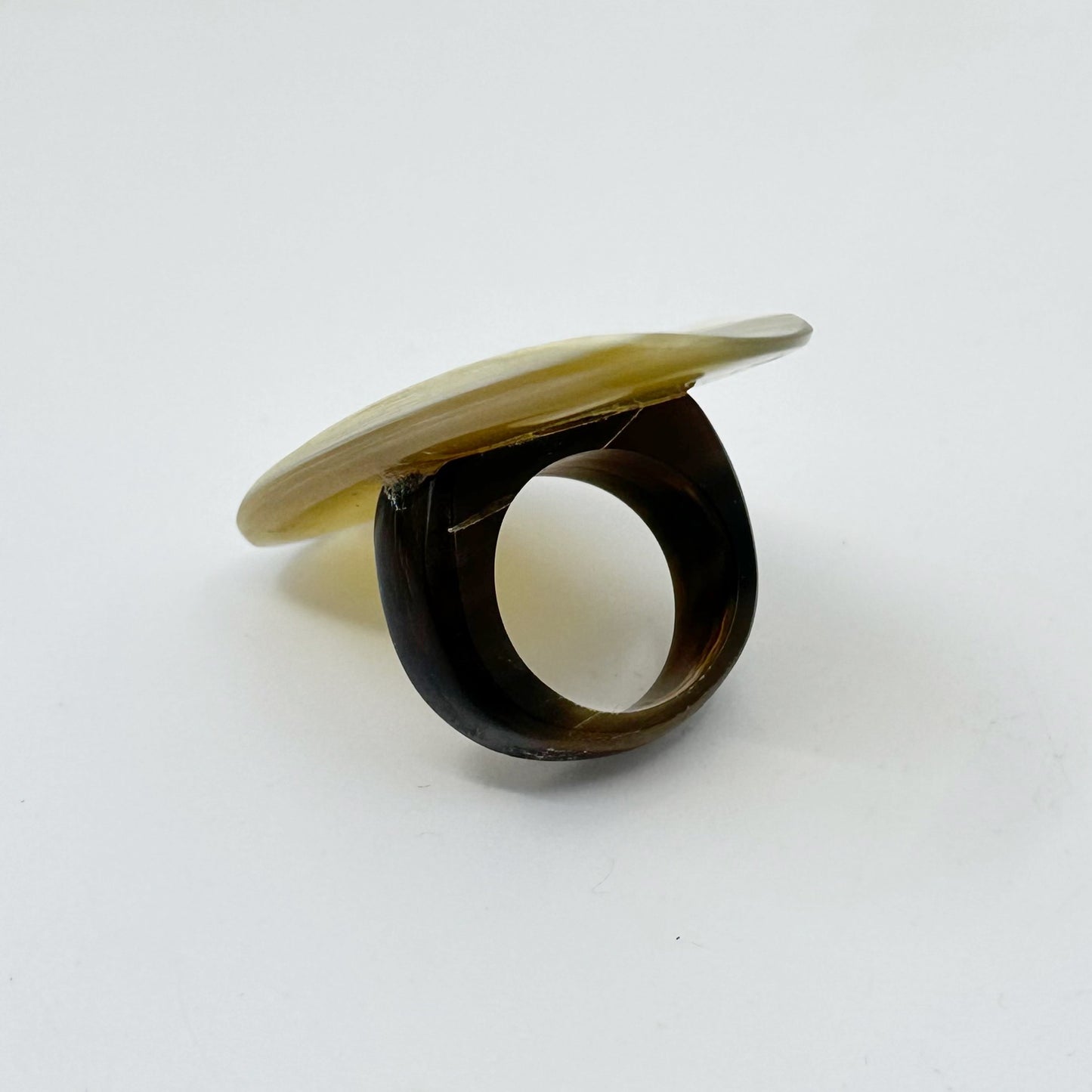 Oversized Hand carved horn Ring