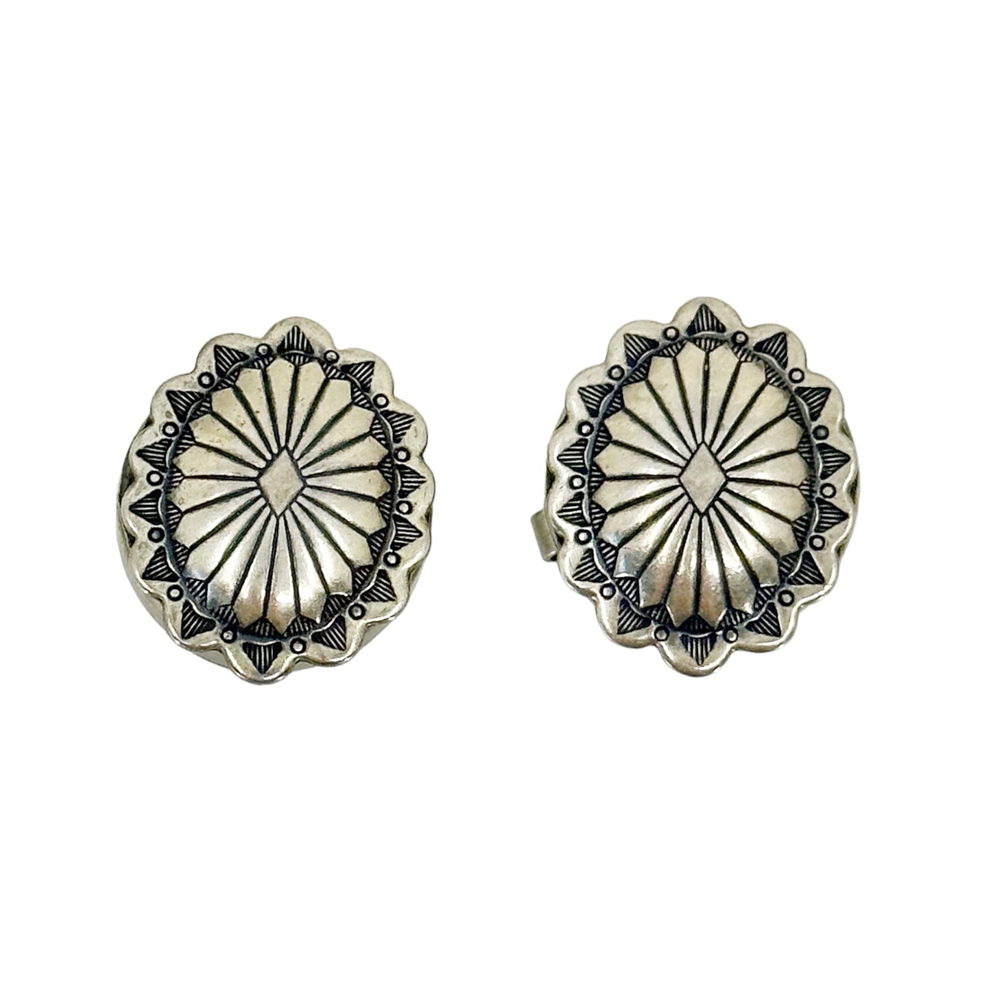 Navajo Sterling silver button cover set