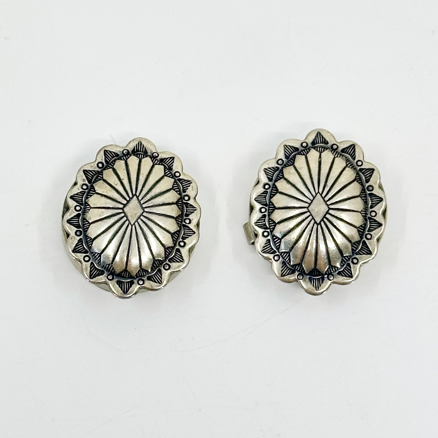 Navajo Sterling silver button cover set