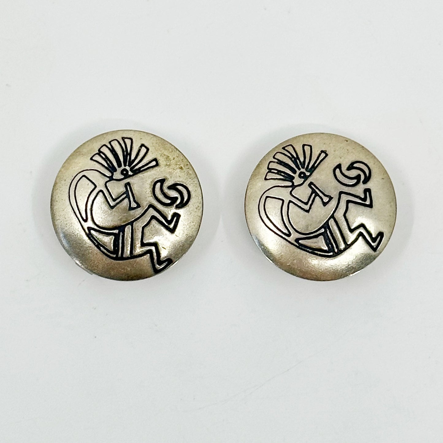 Navajo Sterling silver button cover set