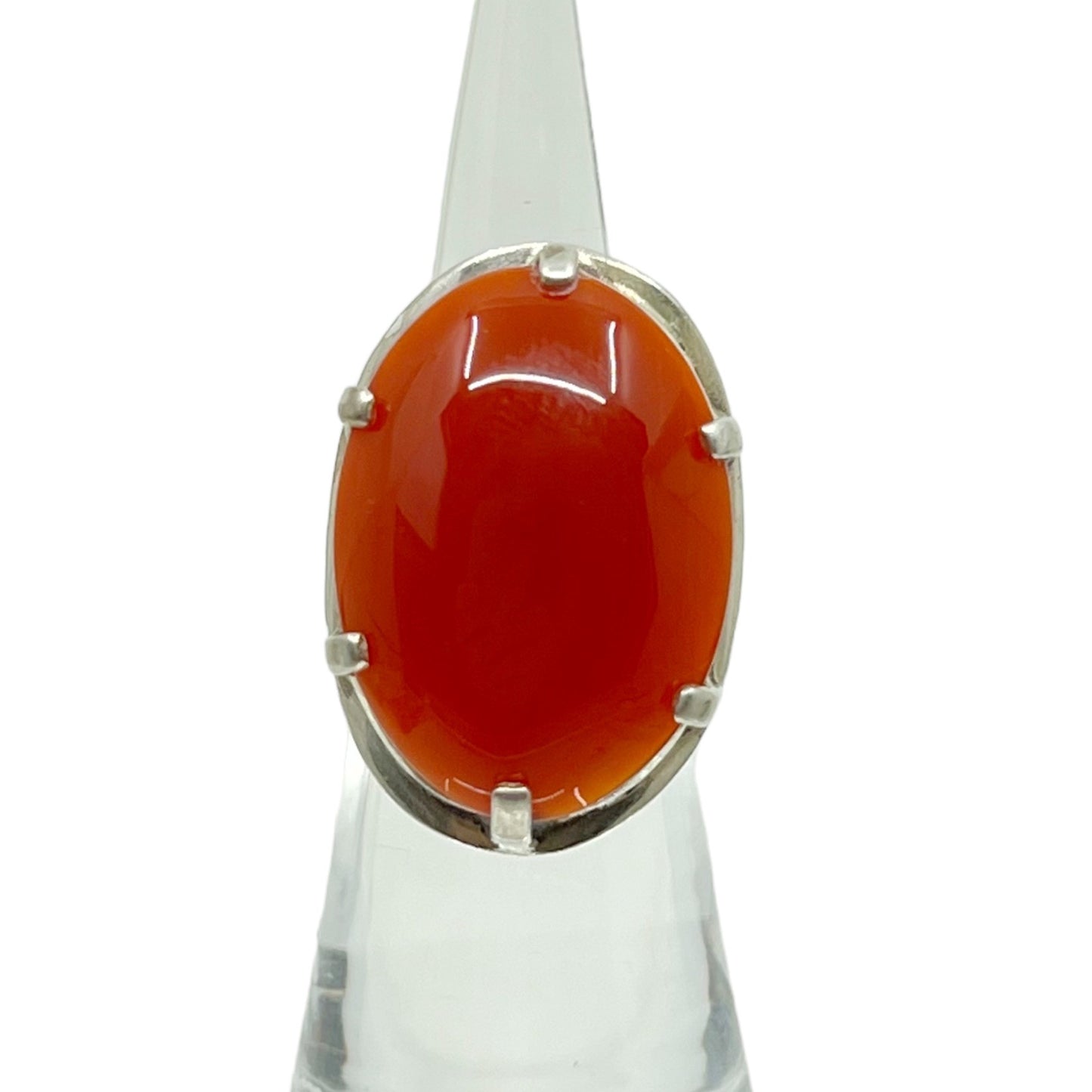 Israel sterling silver carnelian ring