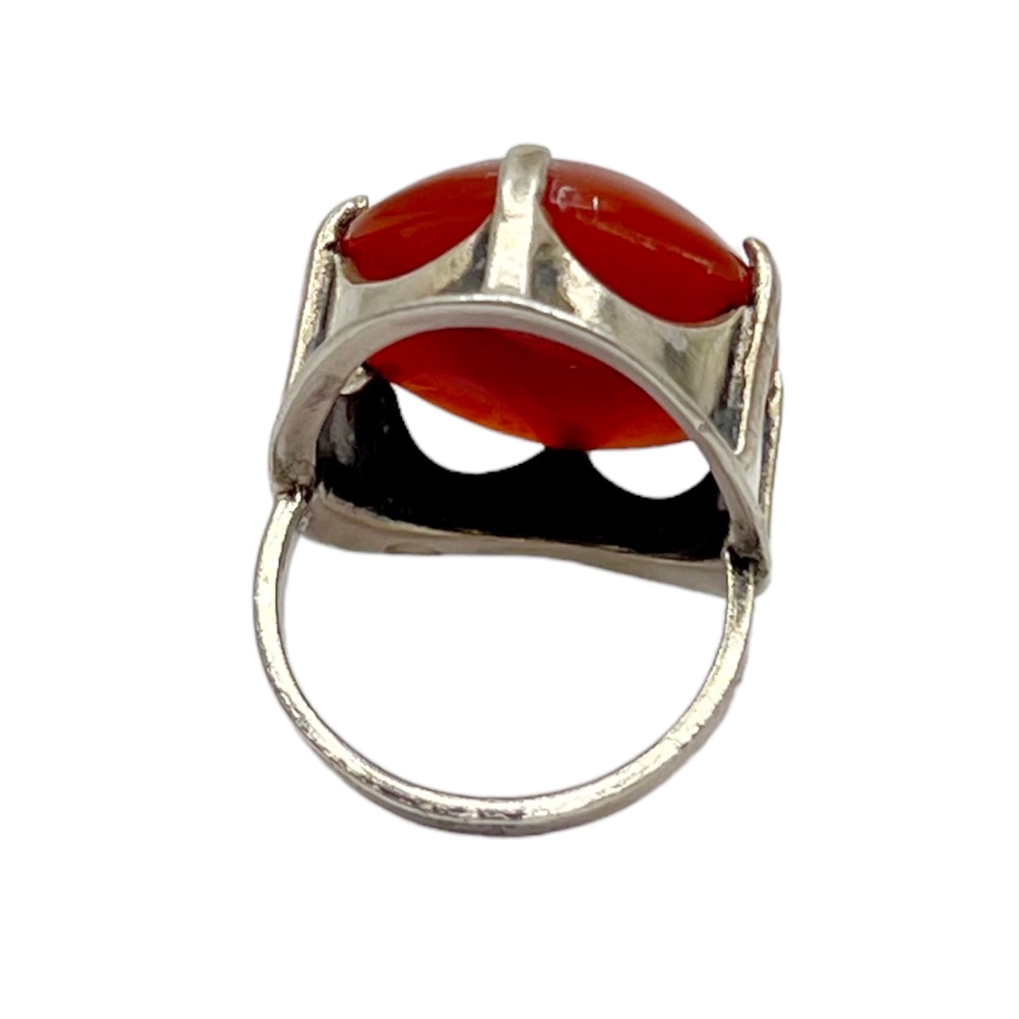 Israel sterling silver carnelian ring