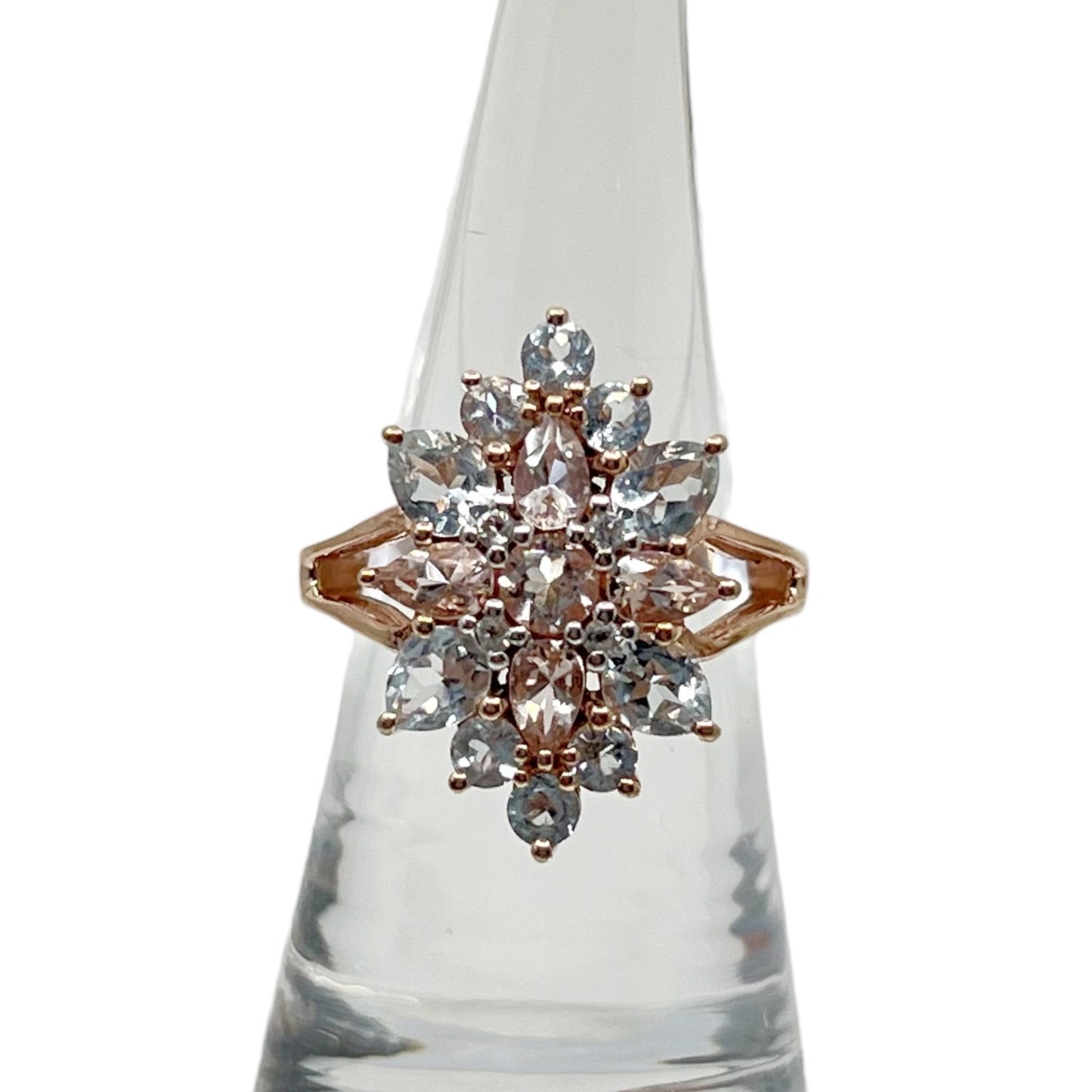 Rose Gold Vermeil sterling silver cubic zirconia ring