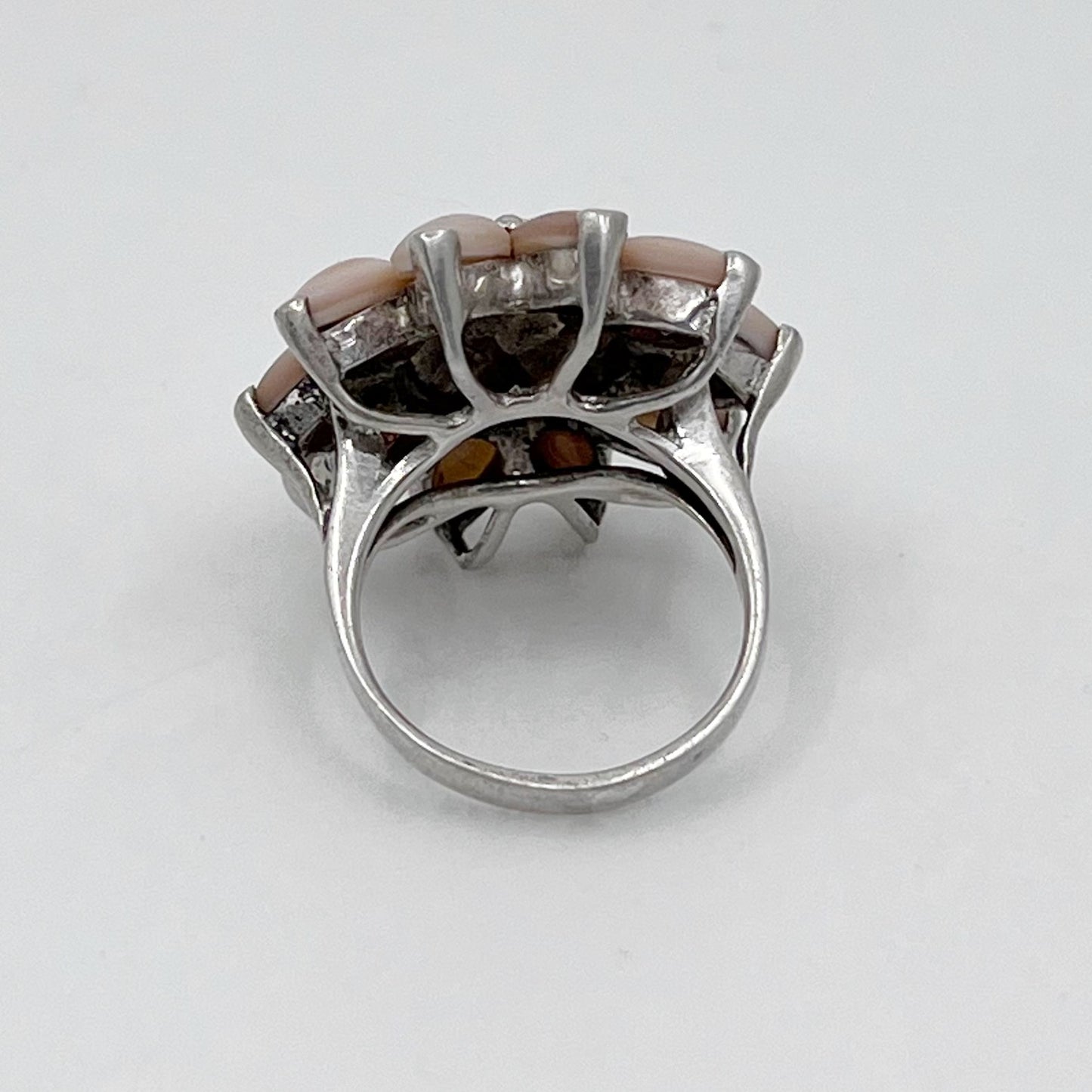 Rose Gold Vermeil sterling silver cubic zirconia ring