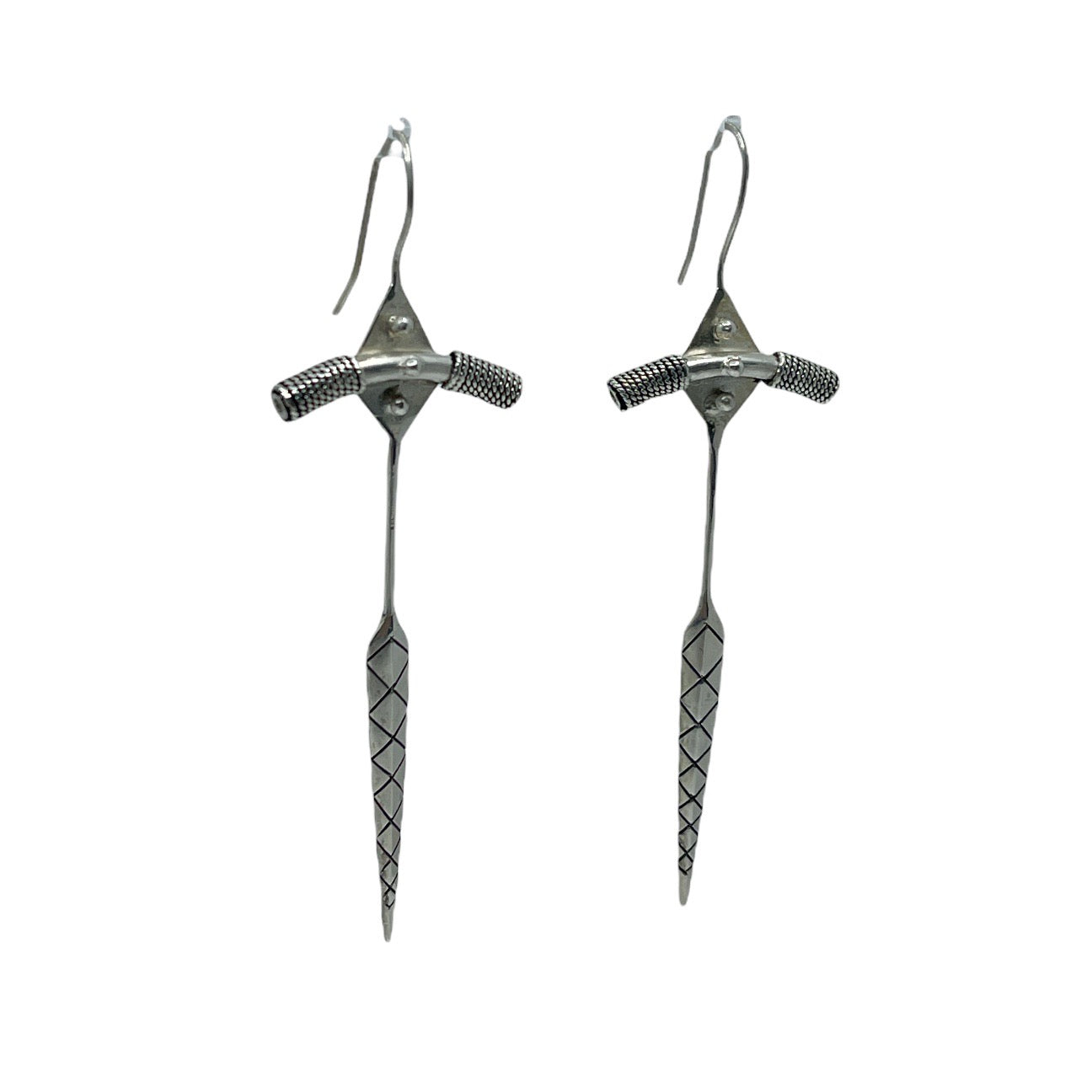 sterling silver sword earrings