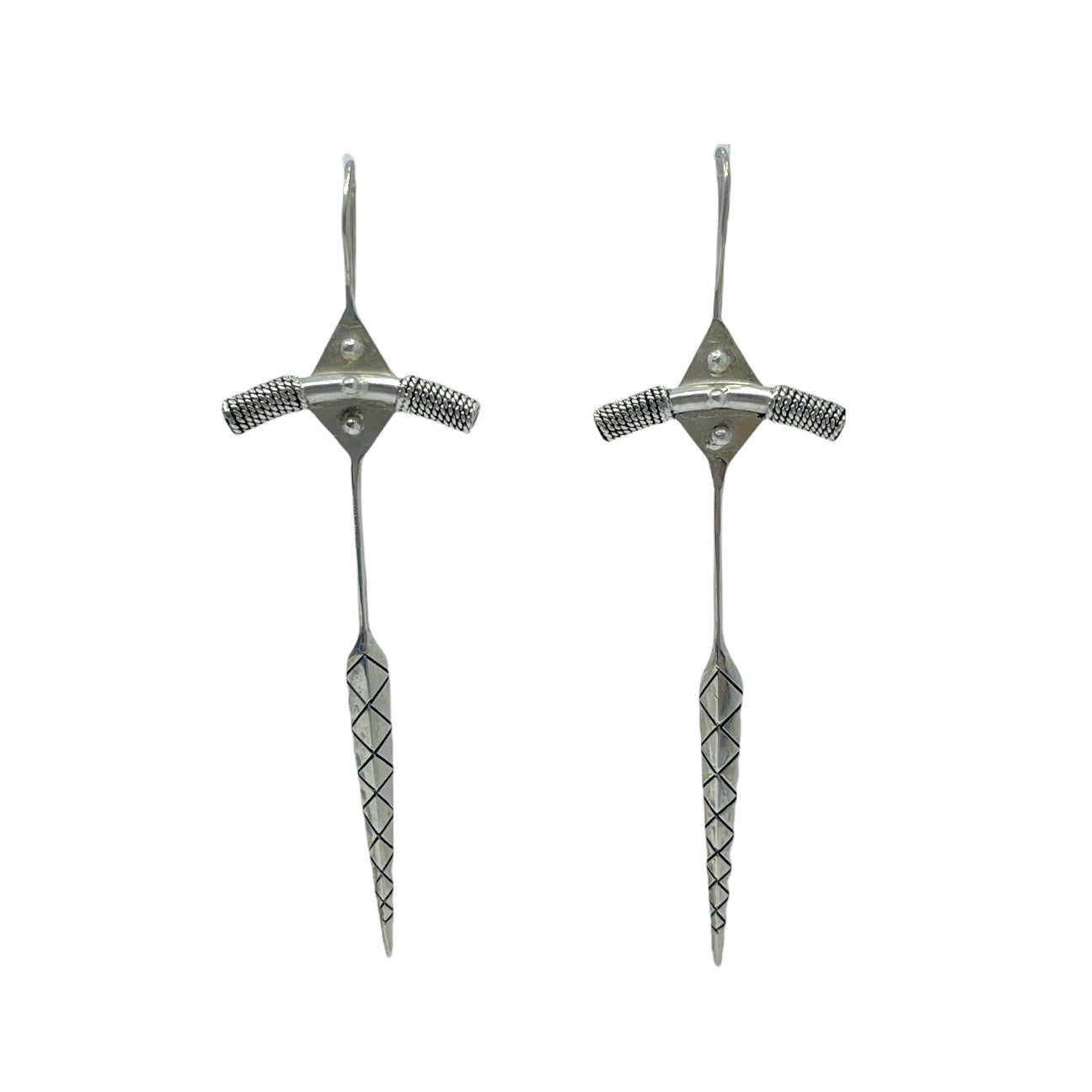 sterling silver sword earrings