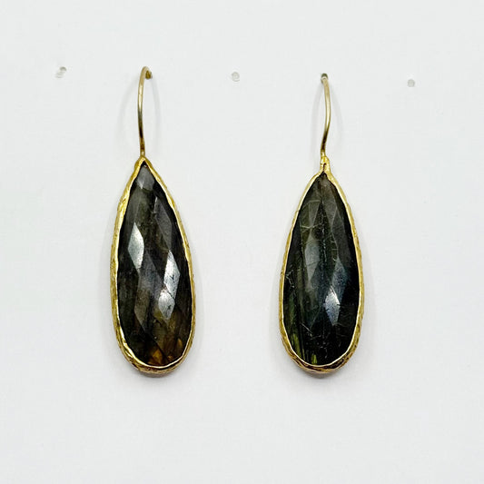 14k gold filled Labradorite drop earrings - GM55
