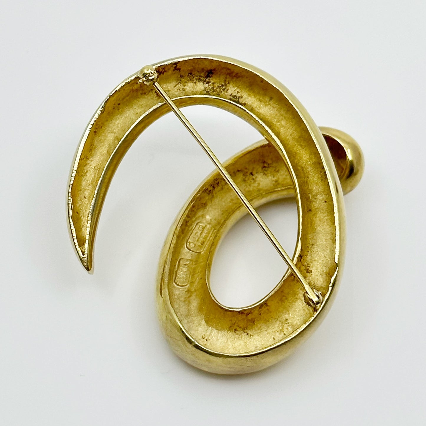 Takashi Wada Gold Vermeil sterling silver brooch