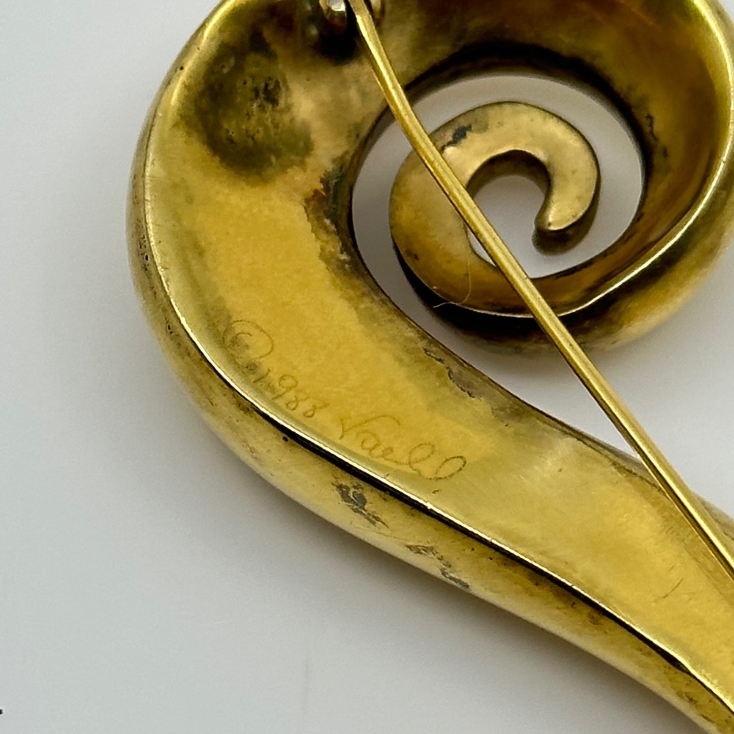 Vaubel Gold Vermeil sterling silver brooch