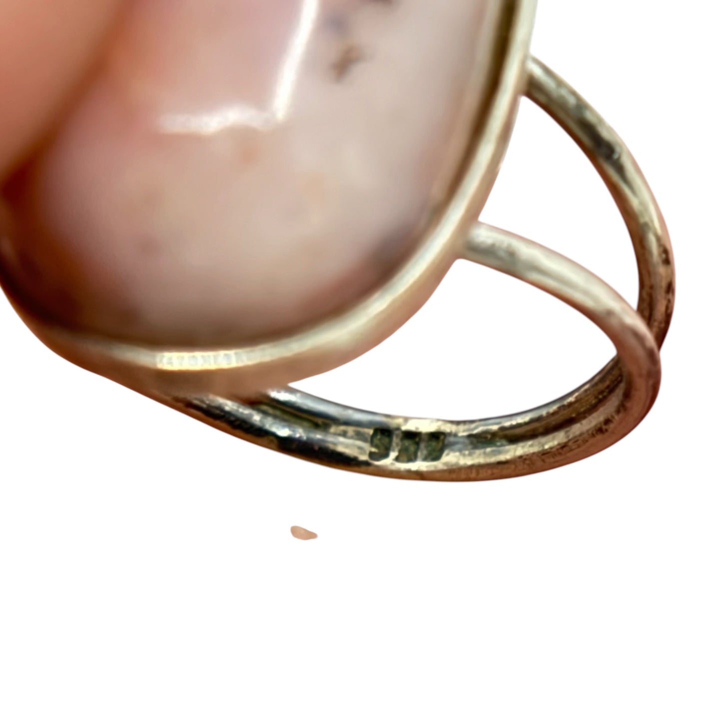 Hand Made sterling silver rhodochrosite ring - GM579