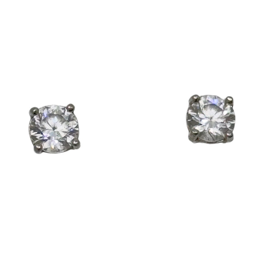 Sterling silver cubic zirconia stud earrings