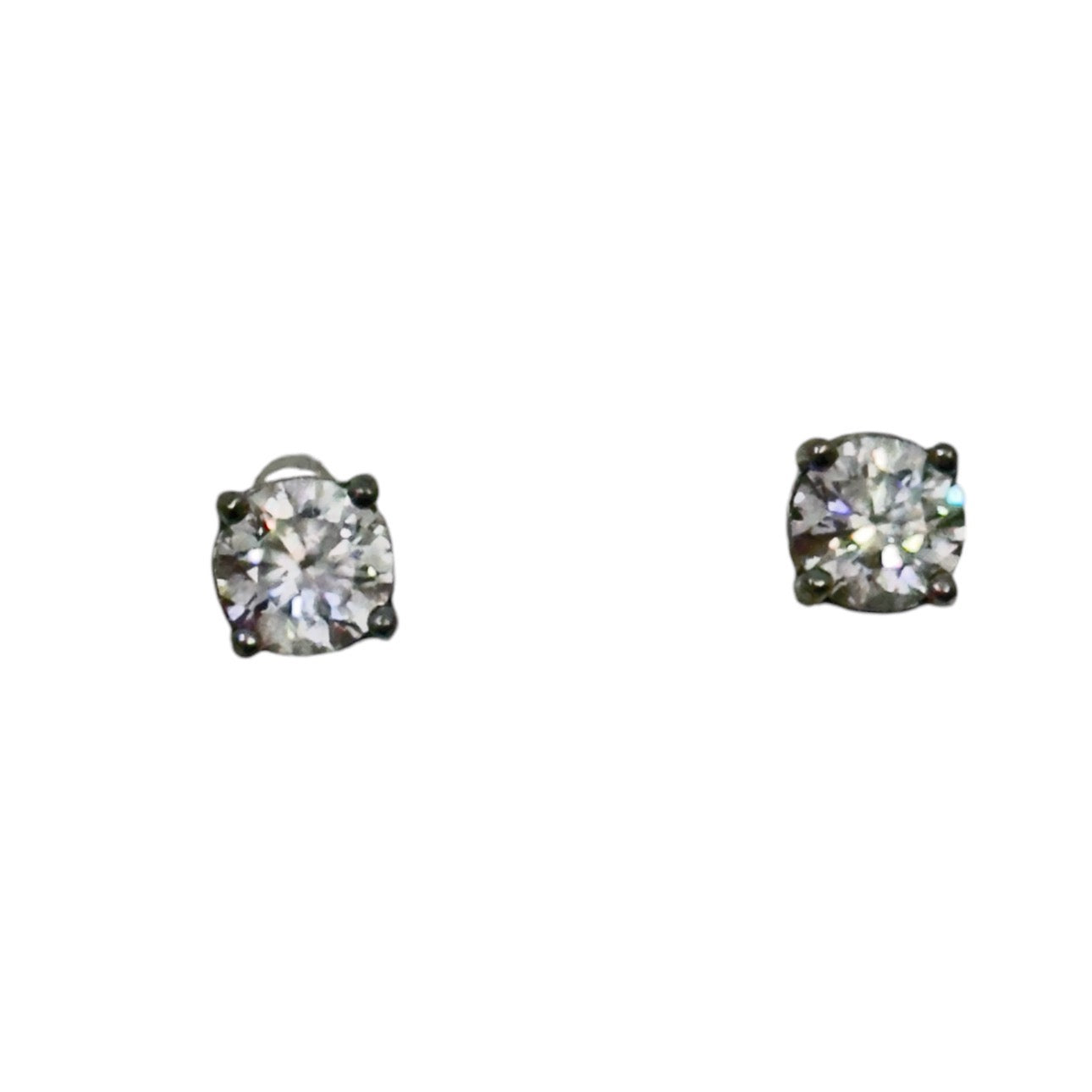 Sterling silver cubic zirconia stud earrings