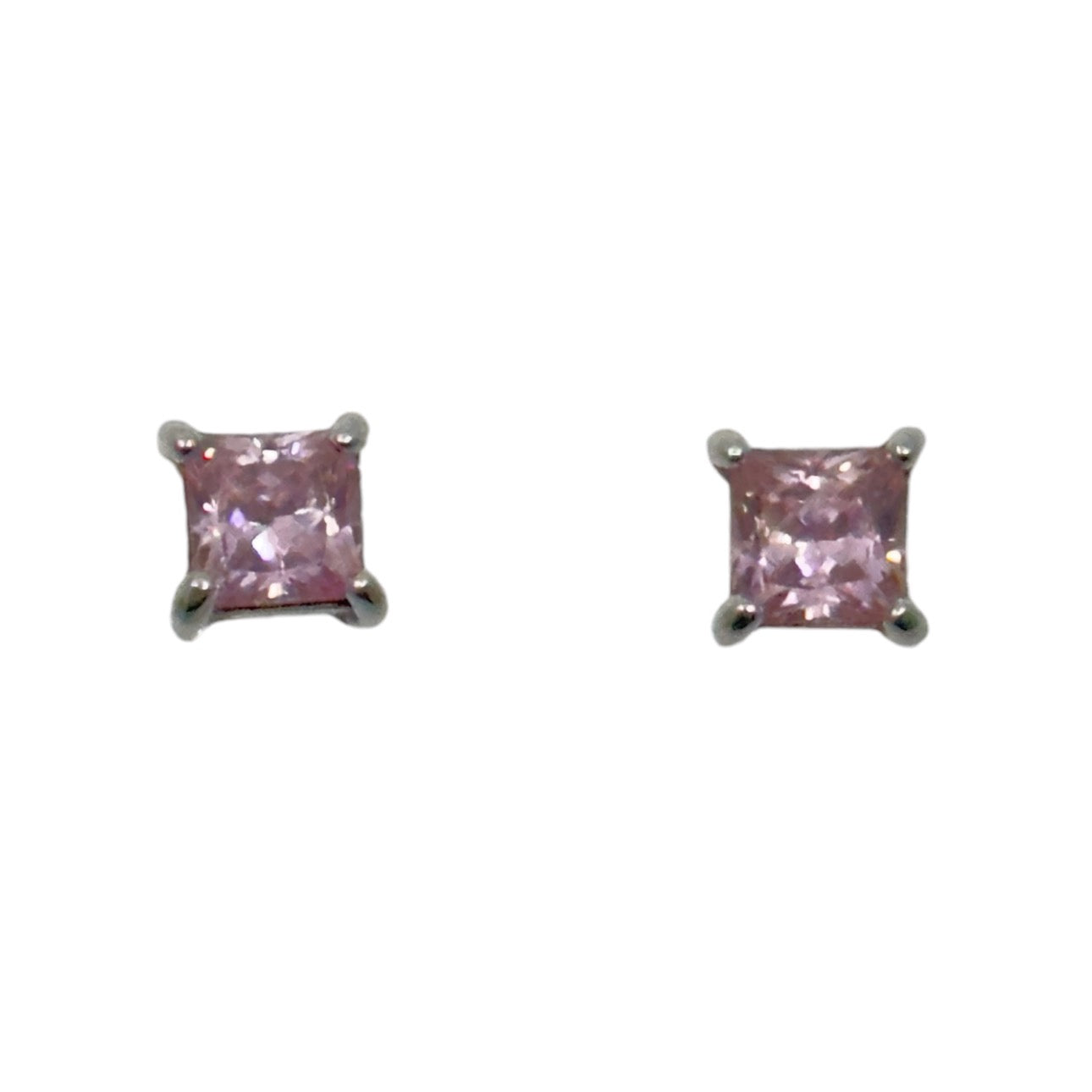 Sterling silver cubic zirconia stud earrings