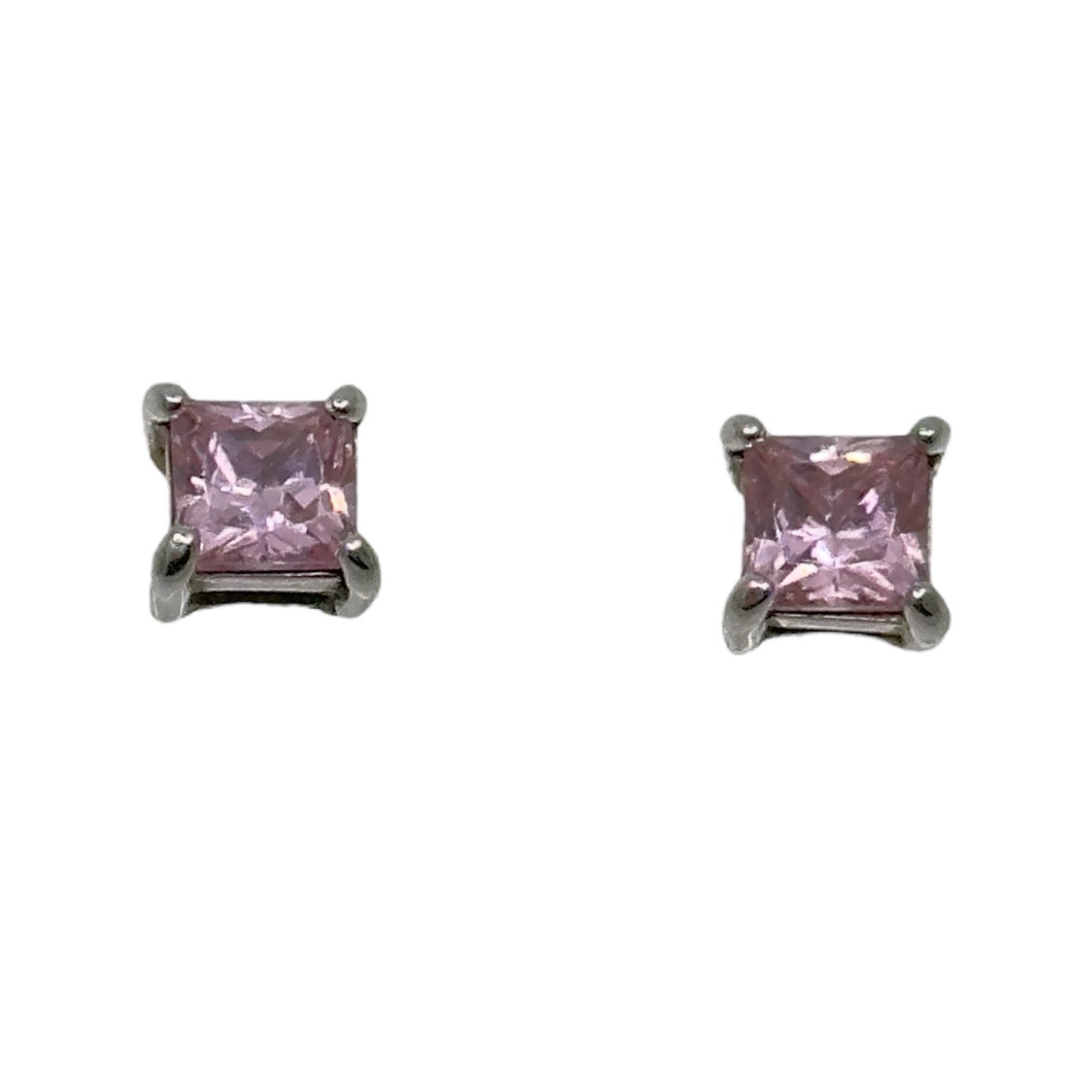 Sterling silver cubic zirconia stud earrings