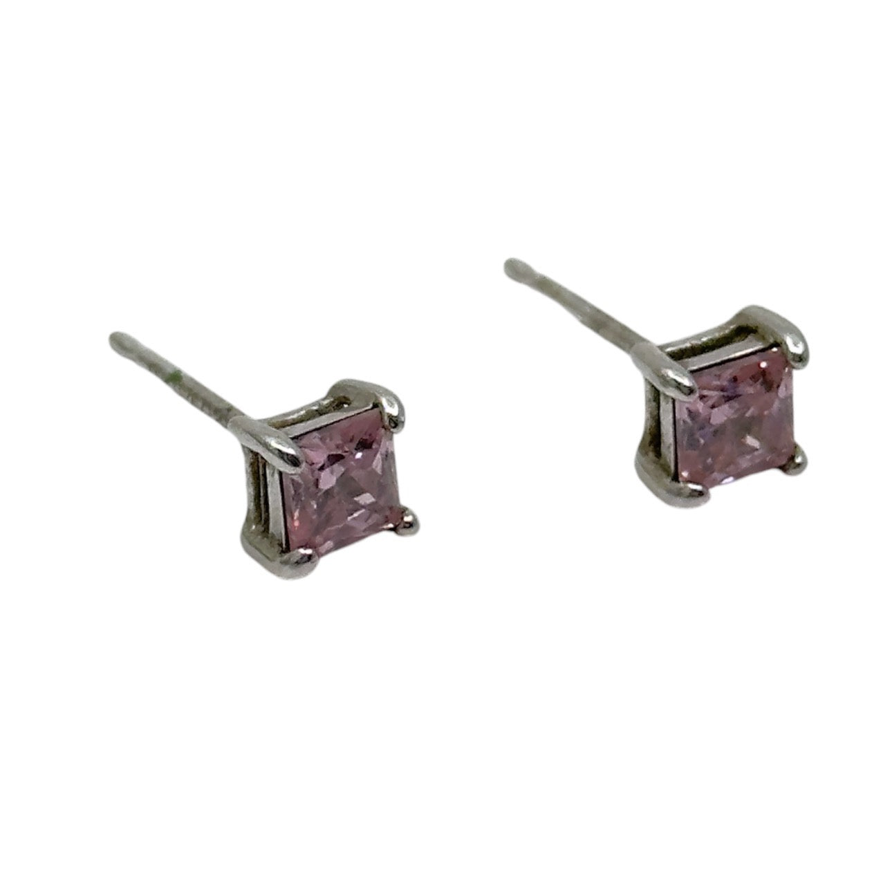 Sterling silver cubic zirconia stud earrings