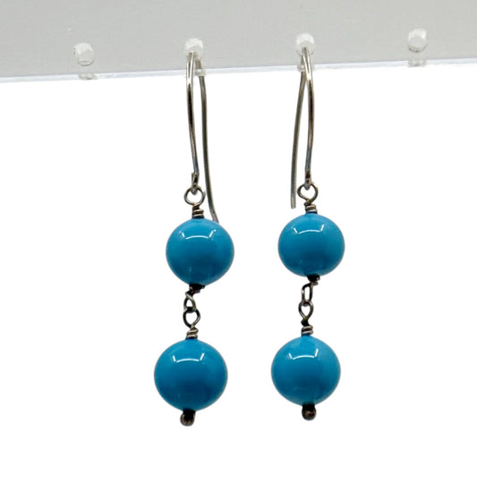 sterling silver venetian glass earrings - GM6