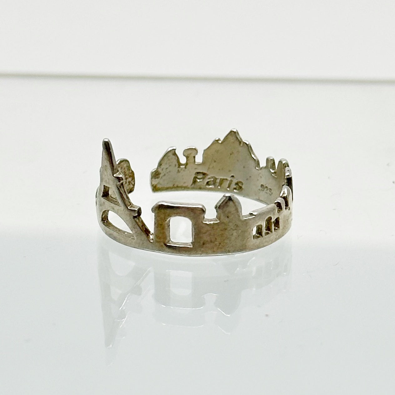 Sterling silver Paris ring