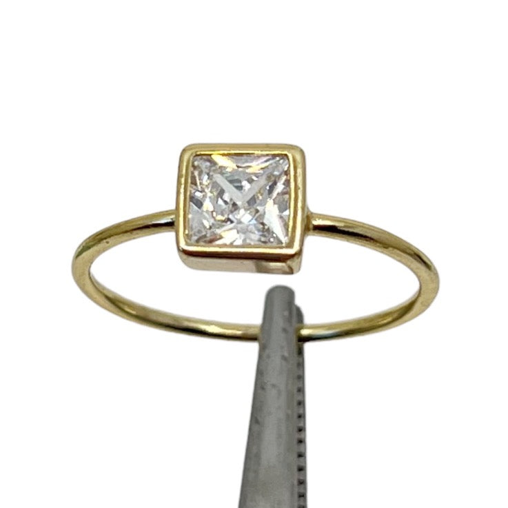 SASHI Gold vermeil sterling silver cubic zirconia ring