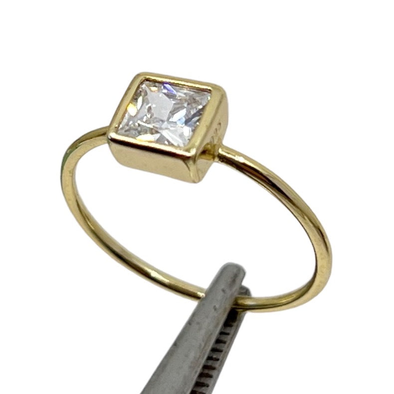 SASHI Gold vermeil sterling silver cubic zirconia ring