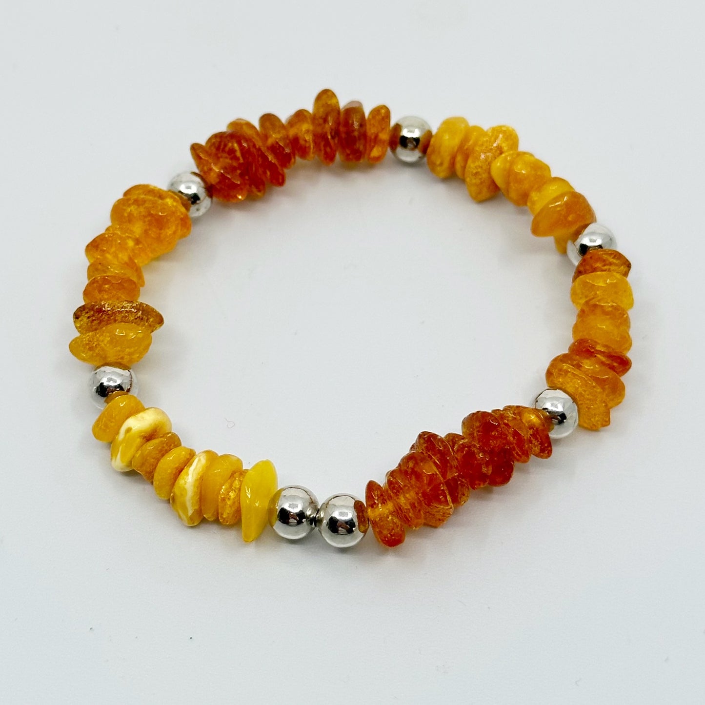 Vintage baltic amber stretch bracelet