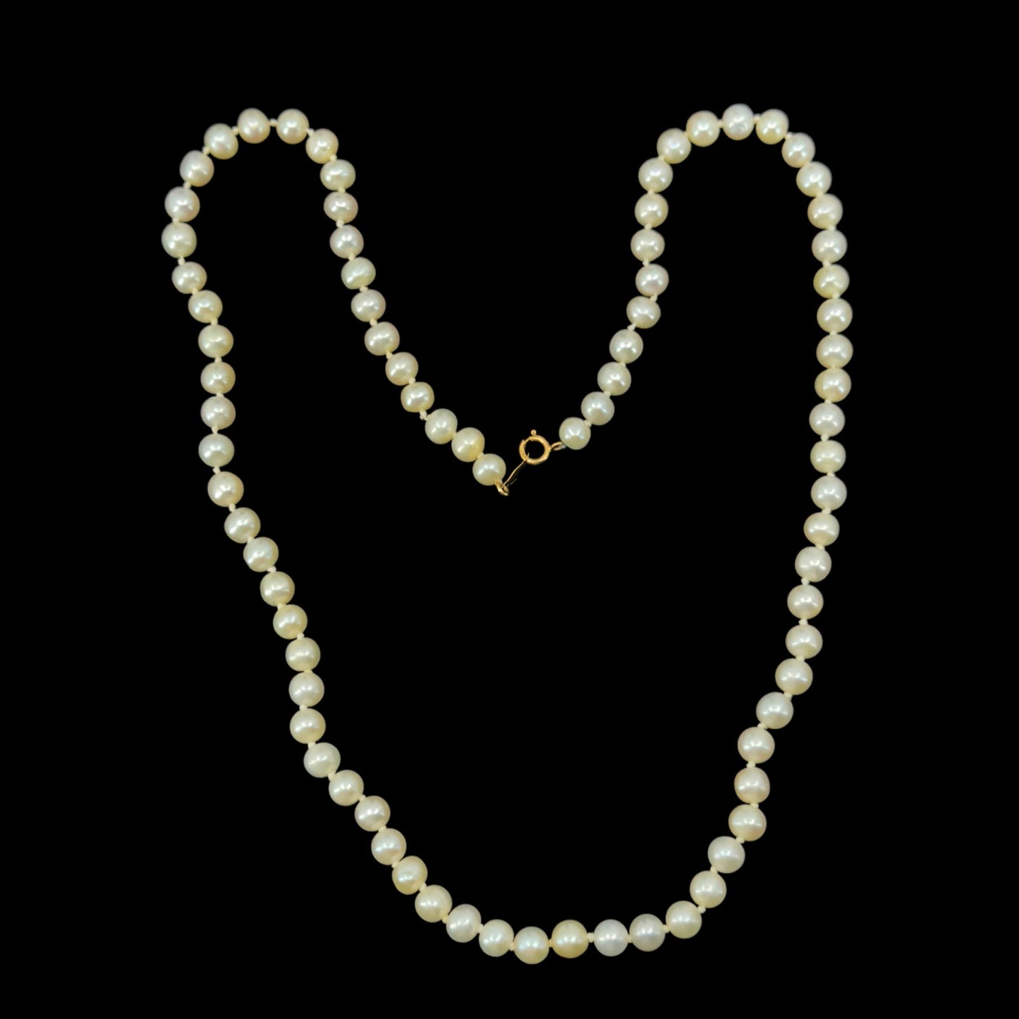 14k gold 5mm Freshwater pearl  necklace