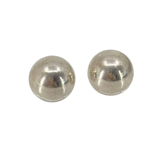 Sterling silver bead stud earrings