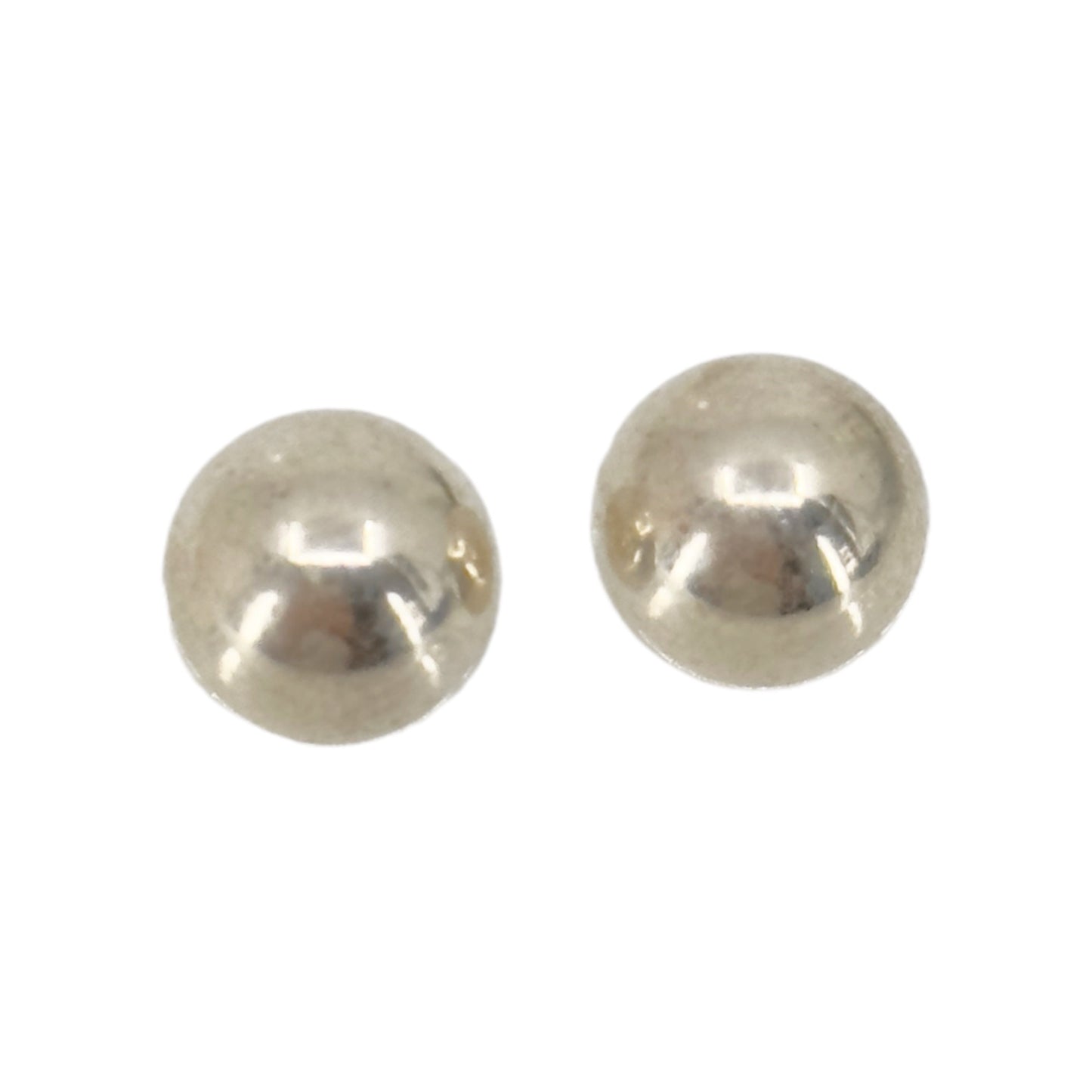 Sterling silver bead stud earrings