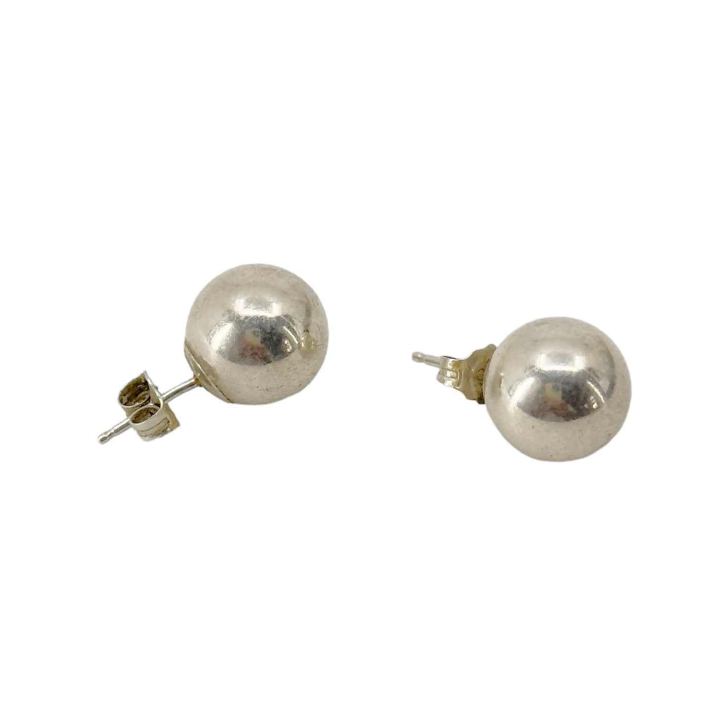 Sterling silver bead stud earrings