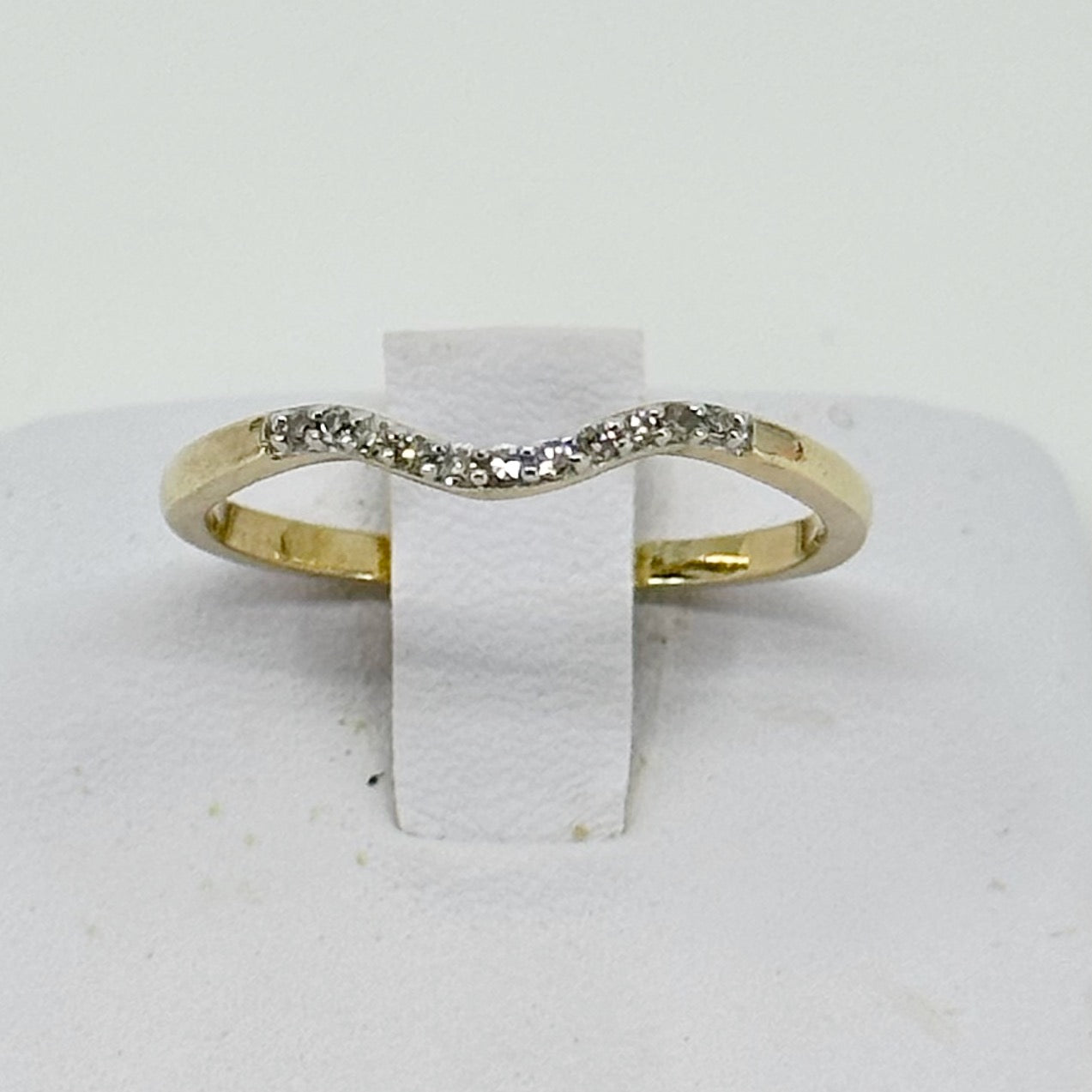 Gold vermeil sterling silver diamond ring