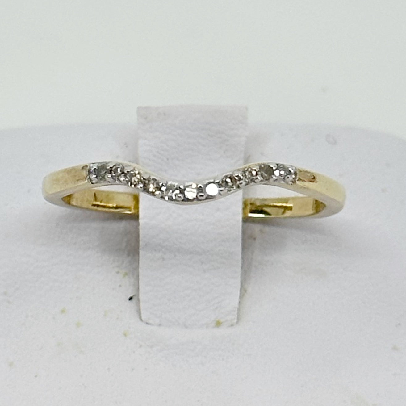 Gold vermeil sterling silver diamond ring