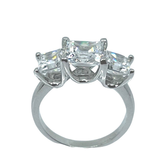 sterling silver cubic zirconia engagement ring - GM672